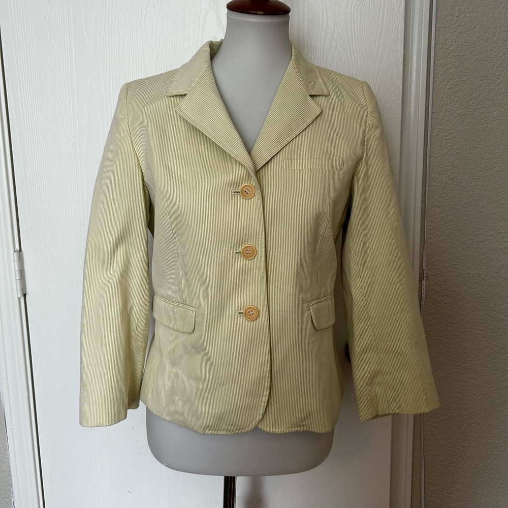 Express womans blazer light green and white pinstripe size 10 NWT